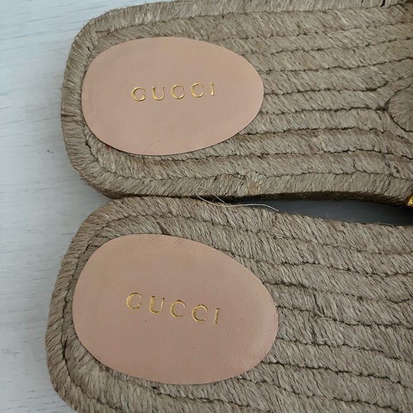 NIB GUCCI Interlocking GG Cut Out Espadrille Sandals 725830 Sz 39.5G US 9.5 $660 - Picture 6 of 12
